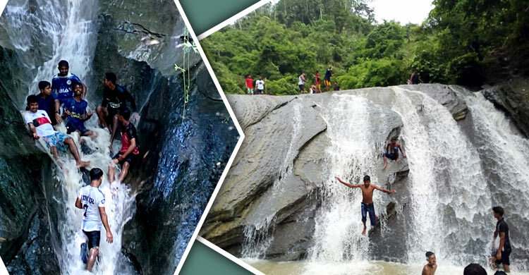 নাপিত্তাছড়া ঝরনায় পর্যটকদের ভিড়