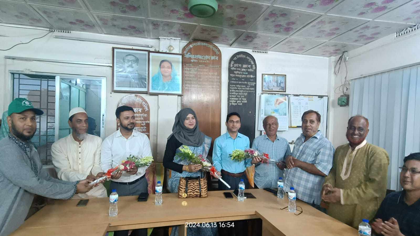 নাসিরনগর প্রেস ক্লাবে উপজেলা পরিষদ ও প্রশাসনের বরণ অনুষ্ঠান