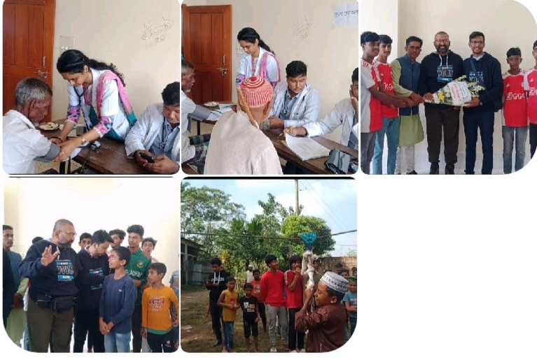 নাসিরনগরে বিনামূল্যে রোগীদের স্বাস্থ্যসেবা ও সচেতনতা প্রদান অনুষ্ঠান