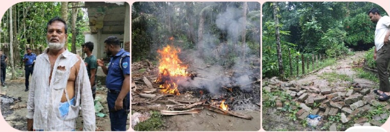 জেলা লক্ষ্মীপুর রায়পুরে জোর করে রাস্তা নির্মানের চেষ্টা, বাধা দেয়ায় হামলা, আহত ২, থানায় এজাহার দায়ের