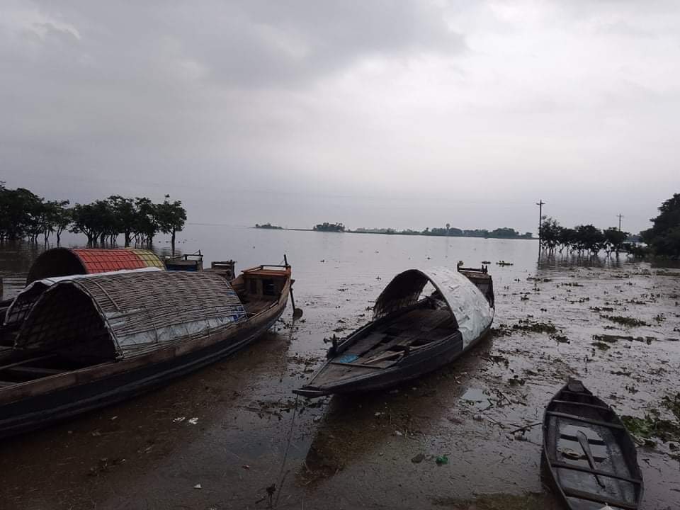 তাহিরপুরে গ্রীষ্মকাল শেষ হতে না হতেই, বর্ষার থই থই জল