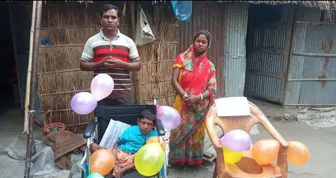 নুসুক ফাউন্ডেশনের সহায়তায় ঈদ উপহার হিসেবে হুইল চেয়ার পেলো দেব
